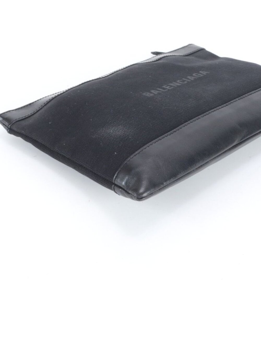 Balenciaga Navy Clip M Leather Clutch Pouch Business Mwe - Picture 3 of 8